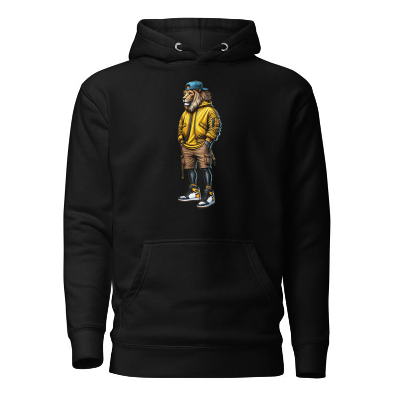 Löwe im Streetwear-Style Unisex-Kapuzenpullover – Hoodies – klamottn.de