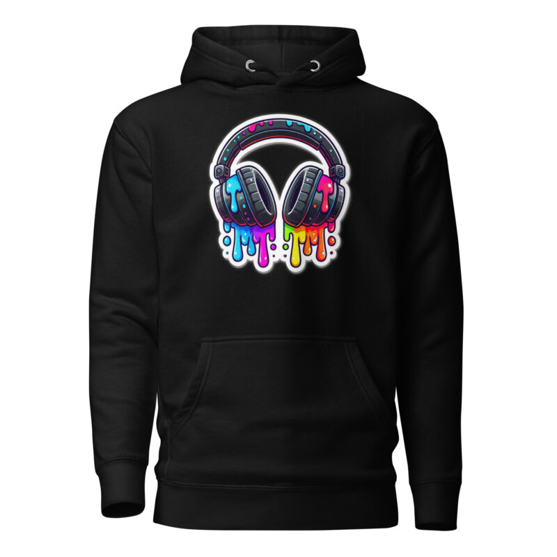 Kopfhörer im Farbrausch Unisex-Kapuzenpullover – Hoodies – klamottn.de