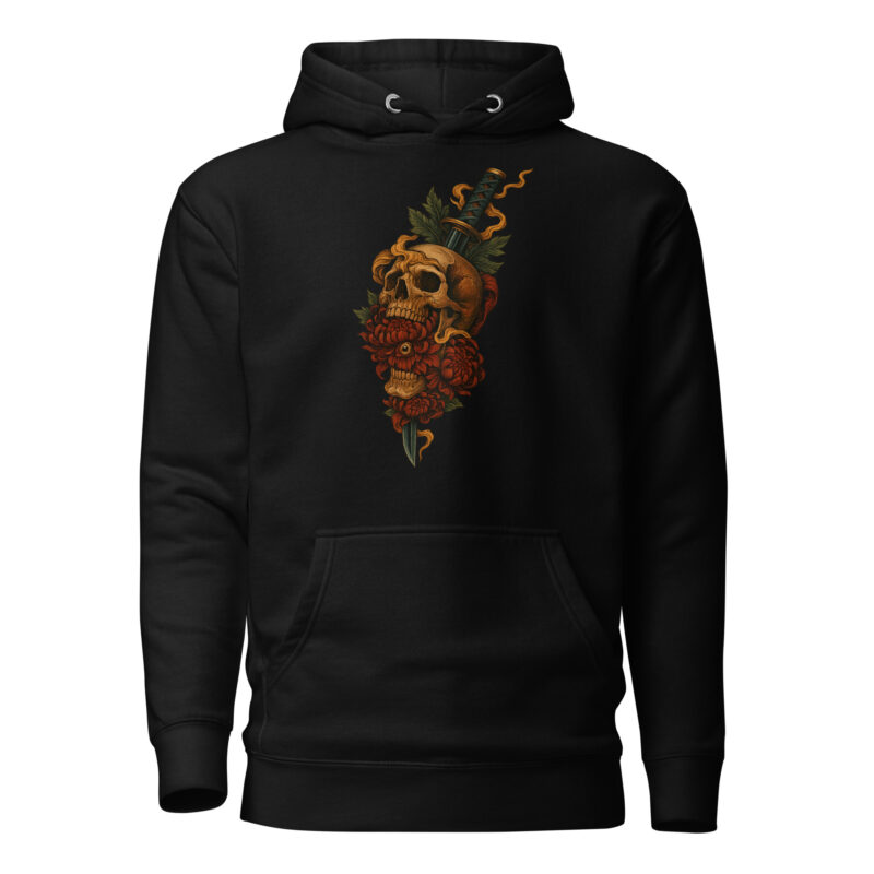 Schädel & Klinge - Das Auge der Vergänglichkeit Unisex-Kapuzenpullover – Hoodies – klamottn.de