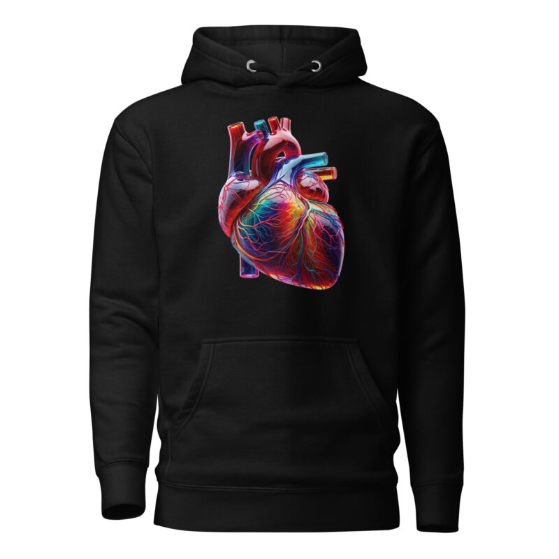 Glas Herz in Farbenpracht Unisex-Kapuzenpullover – Hoodies – klamottn.de