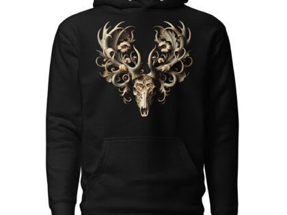 Ornamentaler Hirschschädel Unisex-Kapuzenpullover – Hoodies – klamottn.de Ornamentaler Hirschschädel Unisex-Kapuzenpullover – Hoodies – klamottn.de