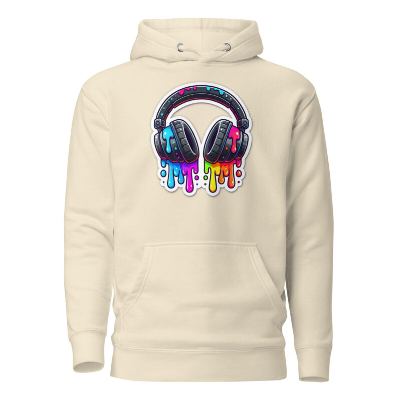 Kopfhörer im Farbrausch Unisex-Kapuzenpullover – Hoodies – klamottn.de