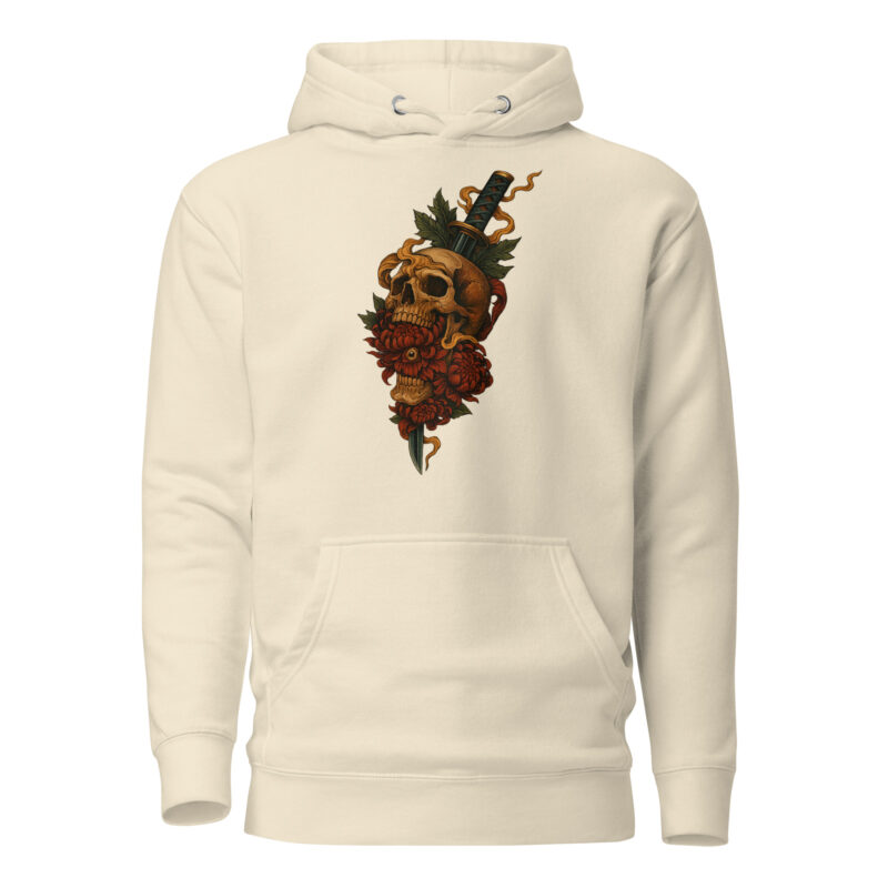 Schädel & Klinge - Das Auge der Vergänglichkeit Unisex-Kapuzenpullover – Hoodies – klamottn.de