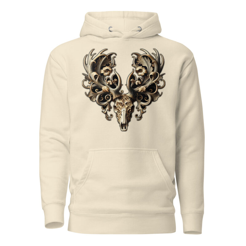 Ornamentaler Hirschschädel Unisex-Kapuzenpullover – Hoodies – klamottn.de