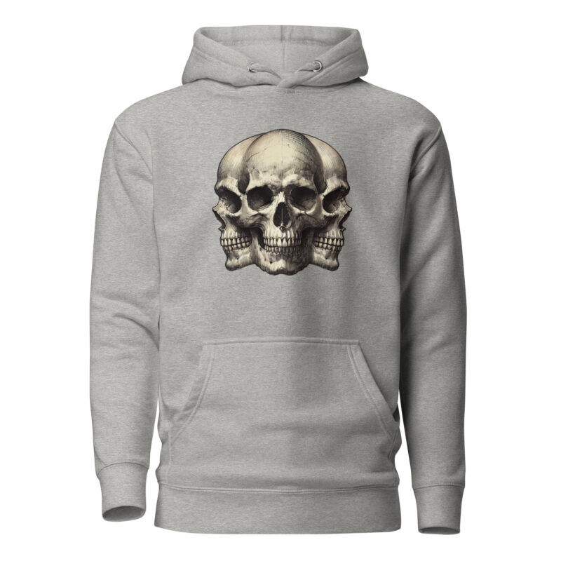 Dreifacher Totenschädel Unisex-Kapuzenpullover – Hoodies – klamottn.de