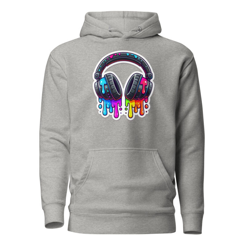 Kopfhörer im Farbrausch Unisex-Kapuzenpullover – Hoodies – klamottn.de
