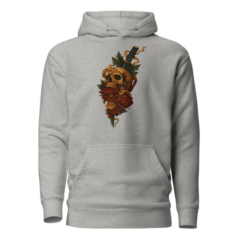 Schädel & Klinge - Das Auge der Vergänglichkeit Unisex-Kapuzenpullover – Hoodies – klamottn.de