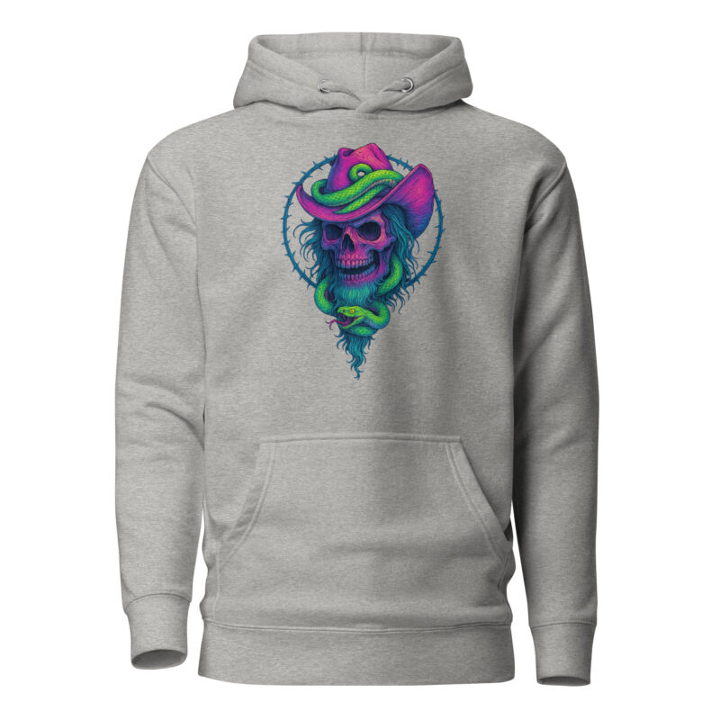 Schädelcowboy mit Schlange Unisex-Kapuzenpullover – Hoodies – klamottn.de