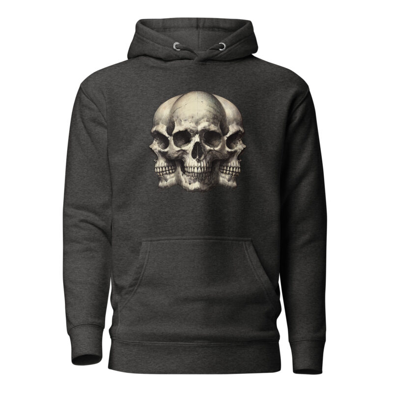 Dreifacher Totenschädel Unisex-Kapuzenpullover – Hoodies – klamottn.de
