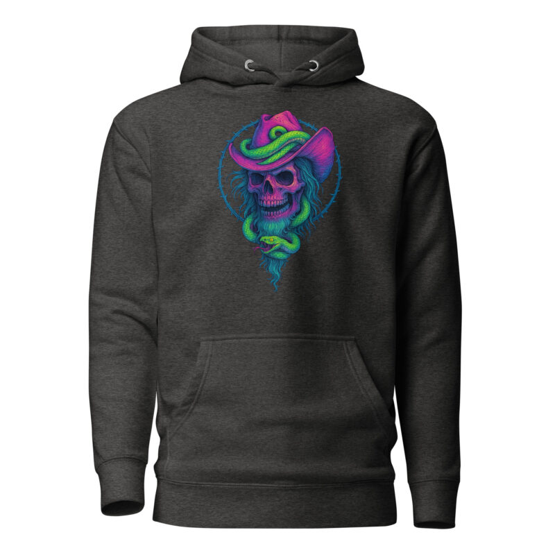 Schädelcowboy mit Schlange Unisex-Kapuzenpullover – Hoodies – klamottn.de