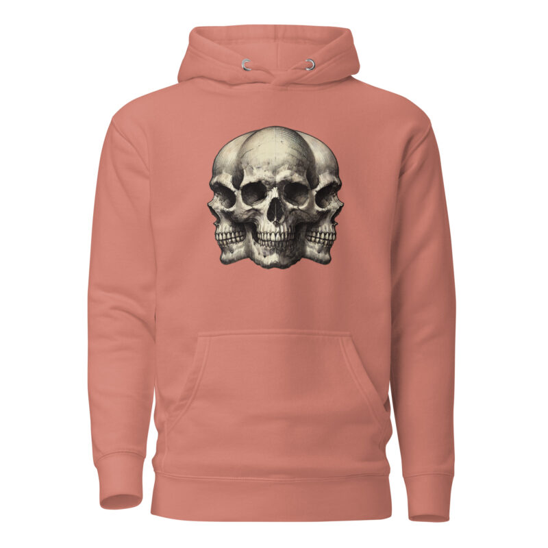Dreifacher Totenschädel Unisex-Kapuzenpullover – Hoodies – klamottn.de