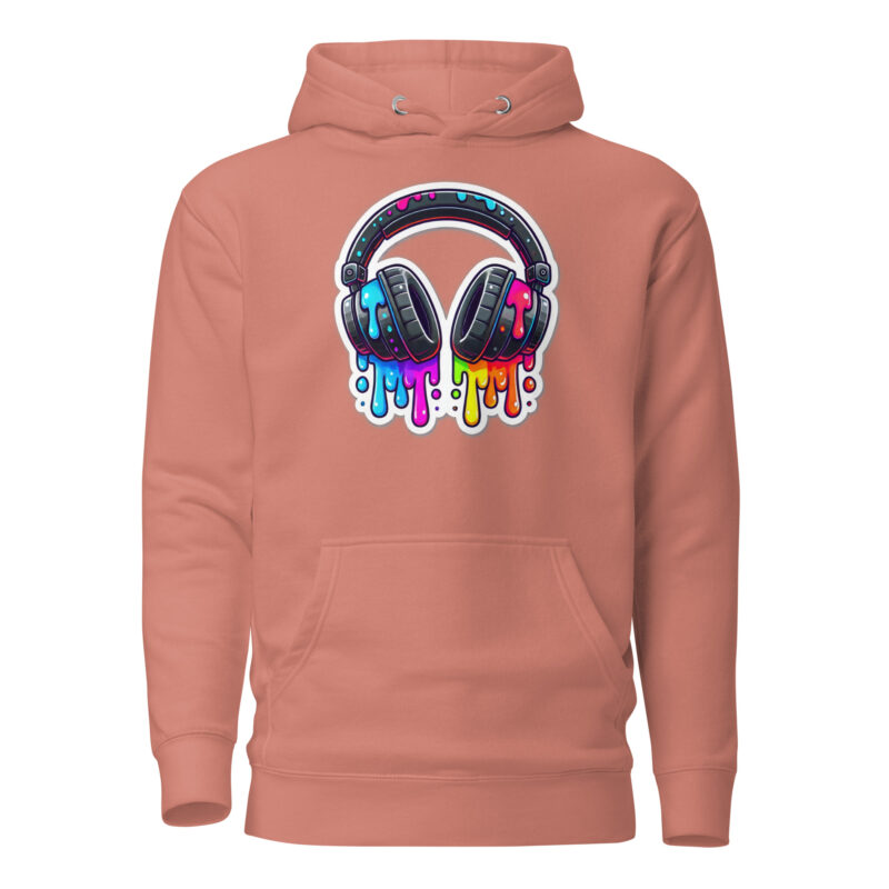 Kopfhörer im Farbrausch Unisex-Kapuzenpullover – Hoodies – klamottn.de