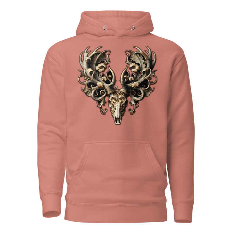 Ornamentaler Hirschschädel Unisex-Kapuzenpullover – Hoodies – klamottn.de