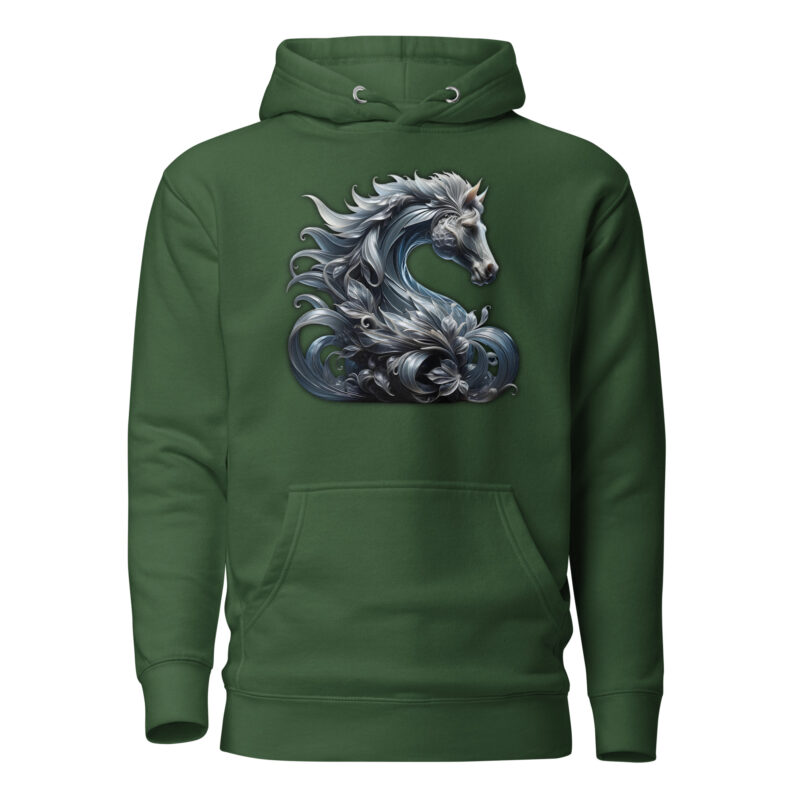 Majestät des silbernen Pferdes Unisex-Kapuzenpullover – Hoodies – klamottn.de