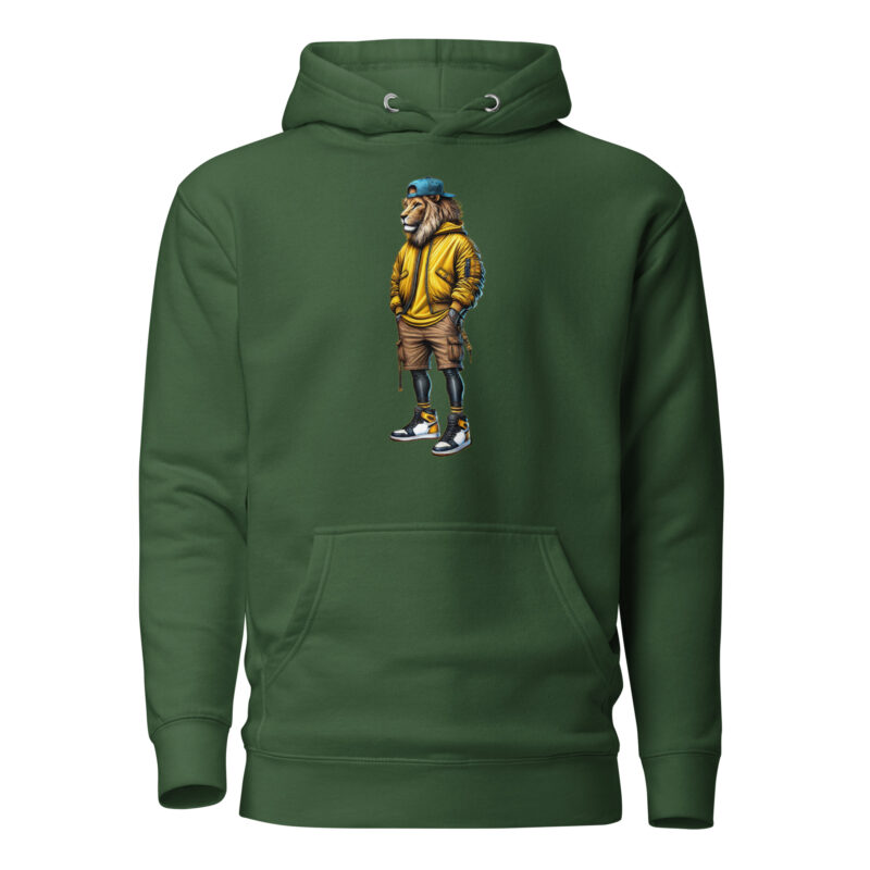 Löwe im Streetwear-Style Unisex-Kapuzenpullover – Hoodies – klamottn.de