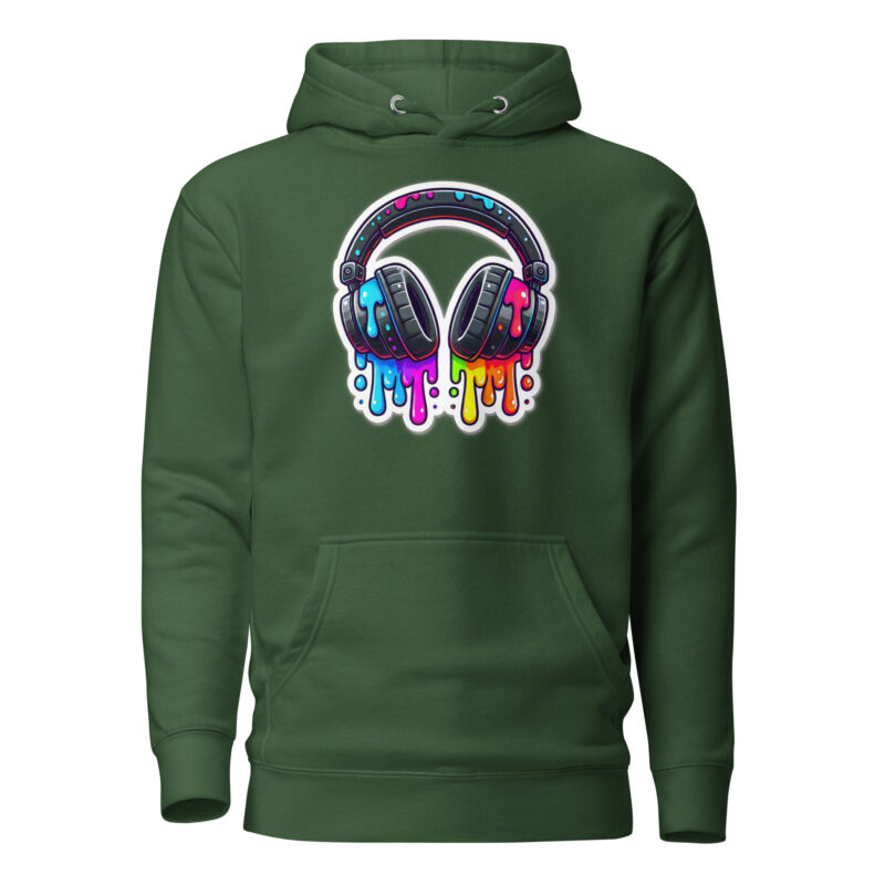 Kopfhörer im Farbrausch Unisex-Kapuzenpullover – Hoodies – klamottn.de