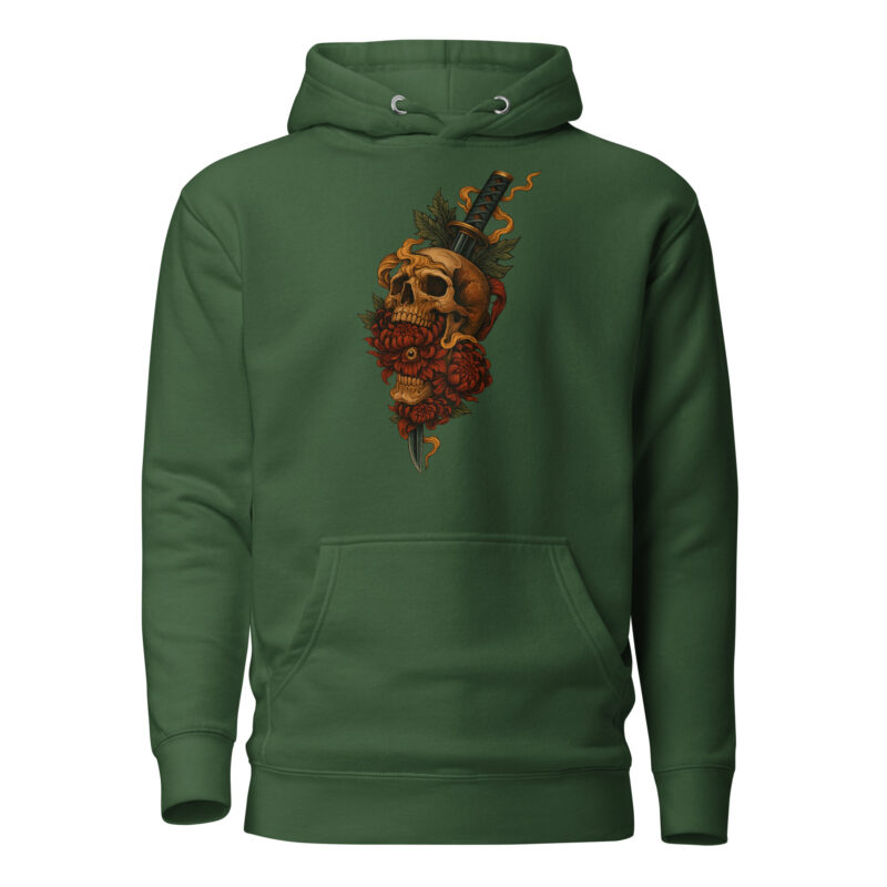 Schädel & Klinge - Das Auge der Vergänglichkeit Unisex-Kapuzenpullover – Hoodies – klamottn.de