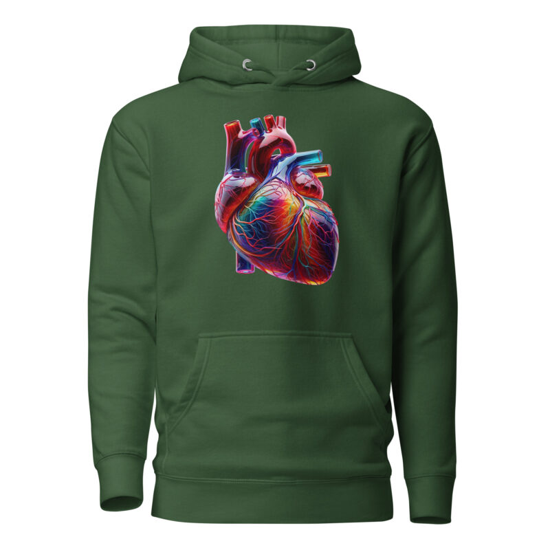 Glas Herz in Farbenpracht Unisex-Kapuzenpullover – Hoodies – klamottn.de