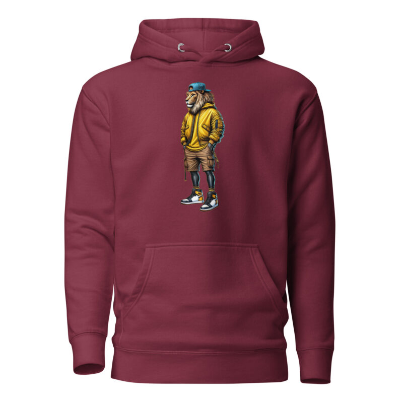 Löwe im Streetwear-Style Unisex-Kapuzenpullover – Hoodies – klamottn.de