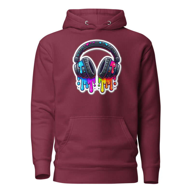 Kopfhörer im Farbrausch Unisex-Kapuzenpullover – Hoodies – klamottn.de