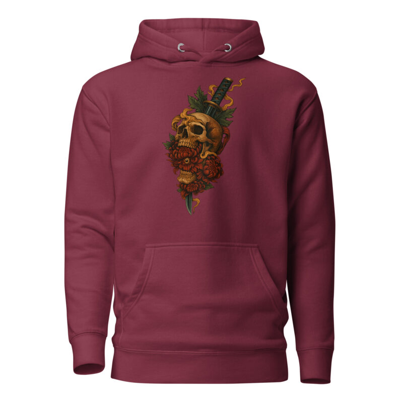Schädel & Klinge - Das Auge der Vergänglichkeit Unisex-Kapuzenpullover – Hoodies – klamottn.de