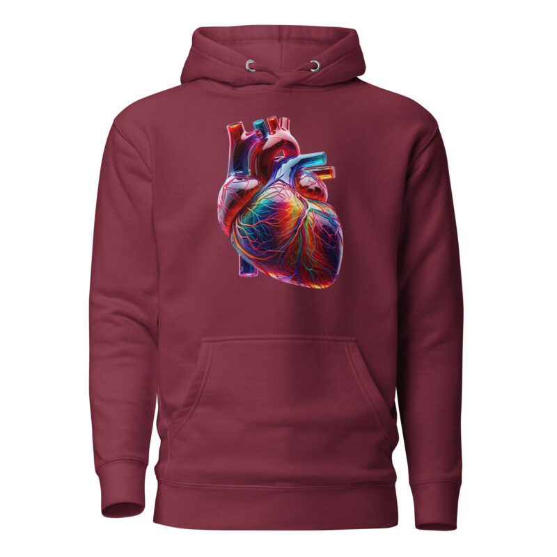 Glas Herz in Farbenpracht Unisex-Kapuzenpullover – Hoodies – klamottn.de