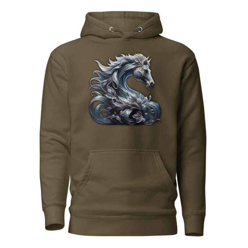 Majestät des silbernen Pferdes Unisex-Kapuzenpullover – Hoodies – klamottn.de