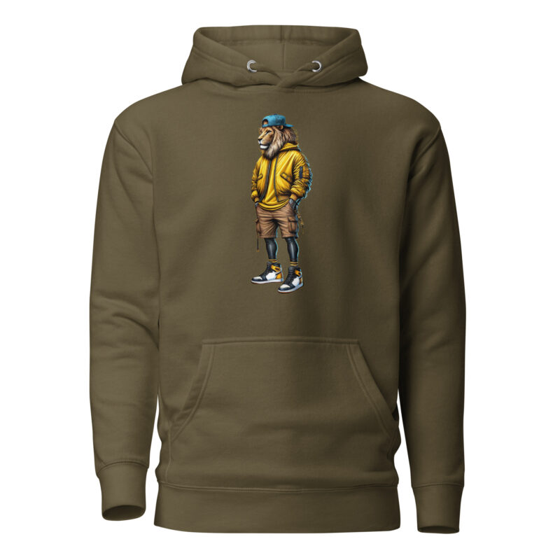 Löwe im Streetwear-Style Unisex-Kapuzenpullover – Hoodies – klamottn.de