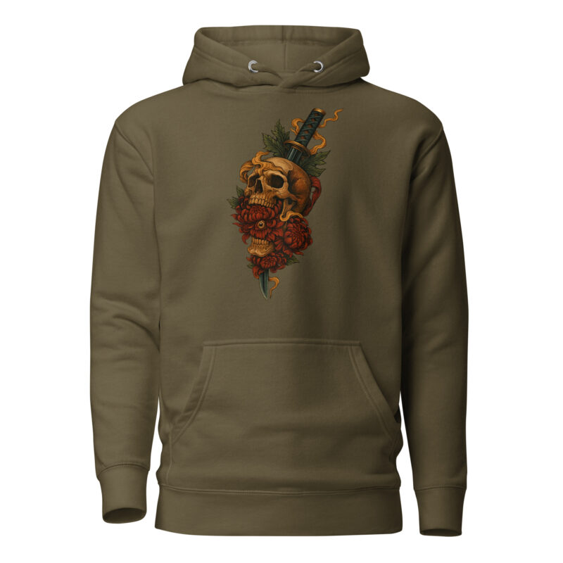 Schädel & Klinge - Das Auge der Vergänglichkeit Unisex-Kapuzenpullover – Hoodies – klamottn.de
