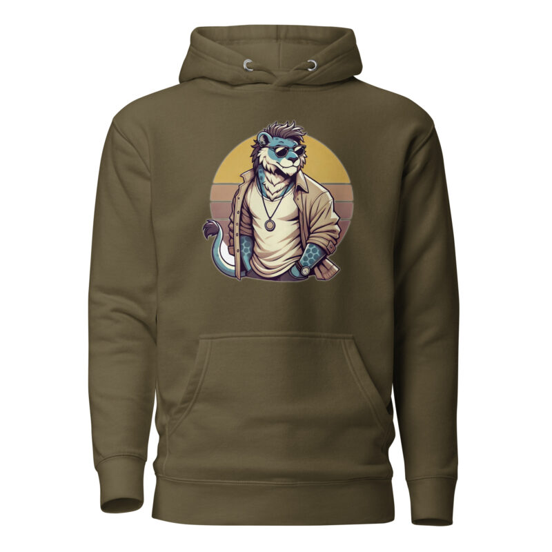 Retro-Leo im Streetstyle Unisex-Kapuzenpullover – Hoodies – klamottn.de