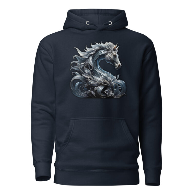 Majestät des silbernen Pferdes Unisex-Kapuzenpullover – Hoodies – klamottn.de