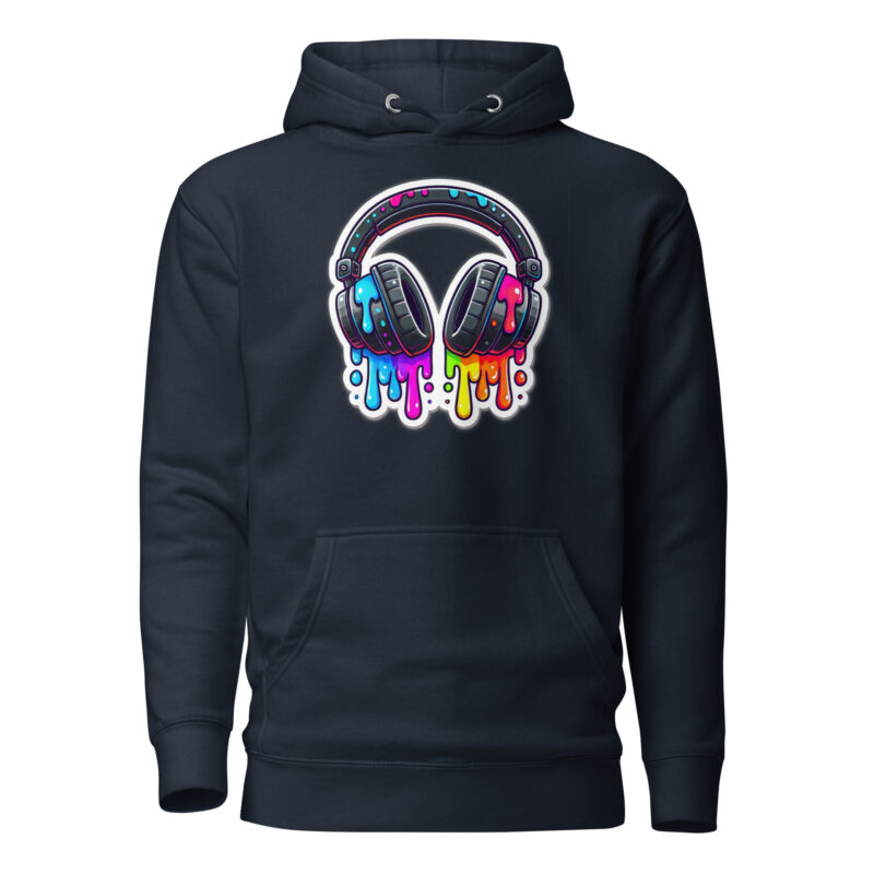 Kopfhörer im Farbrausch Unisex-Kapuzenpullover – Hoodies – klamottn.de
