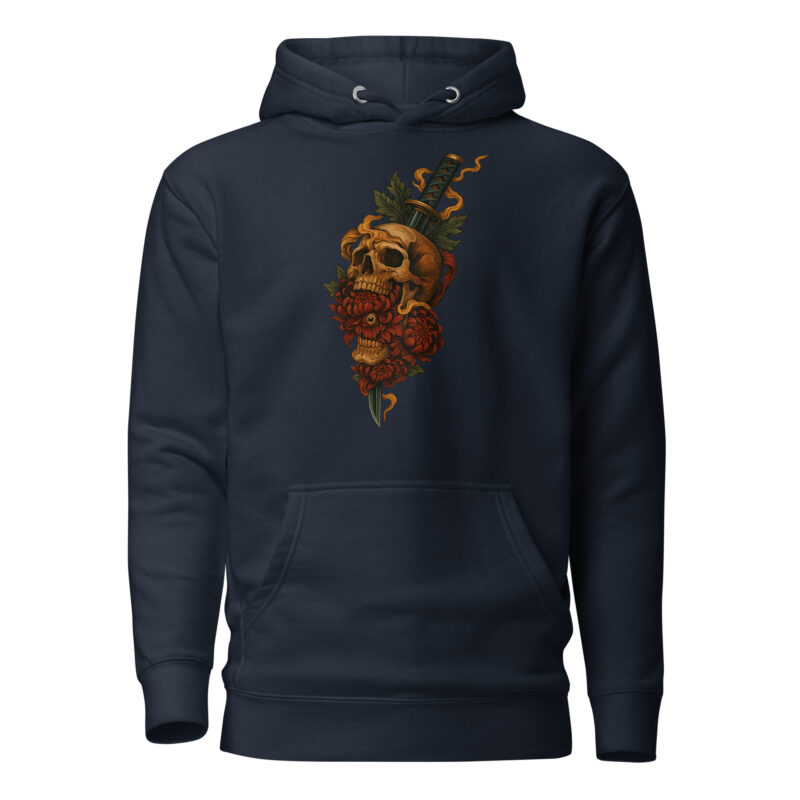 Schädel & Klinge - Das Auge der Vergänglichkeit Unisex-Kapuzenpullover – Hoodies – klamottn.de