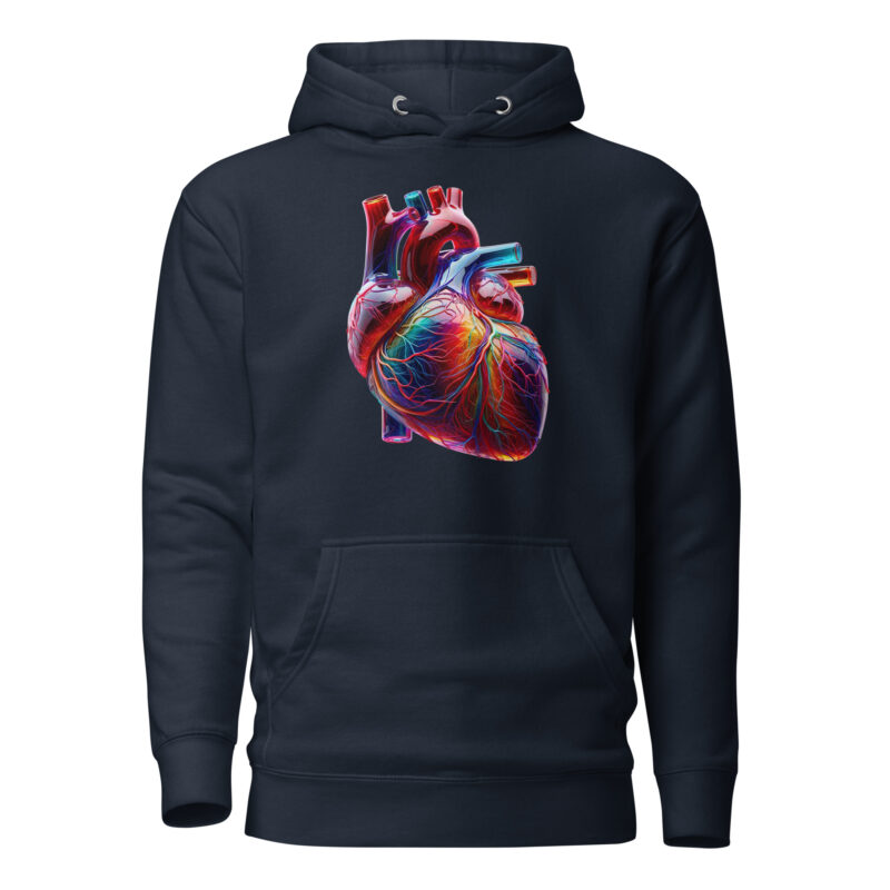 Glas Herz in Farbenpracht Unisex-Kapuzenpullover – Hoodies – klamottn.de
