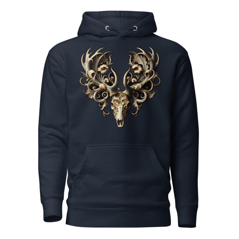 Ornamentaler Hirschschädel Unisex-Kapuzenpullover – Hoodies – klamottn.de