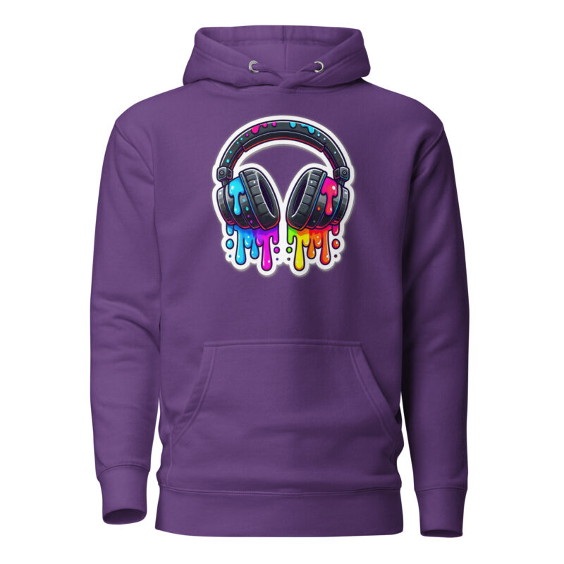 Kopfhörer im Farbrausch Unisex-Kapuzenpullover – Hoodies – klamottn.de