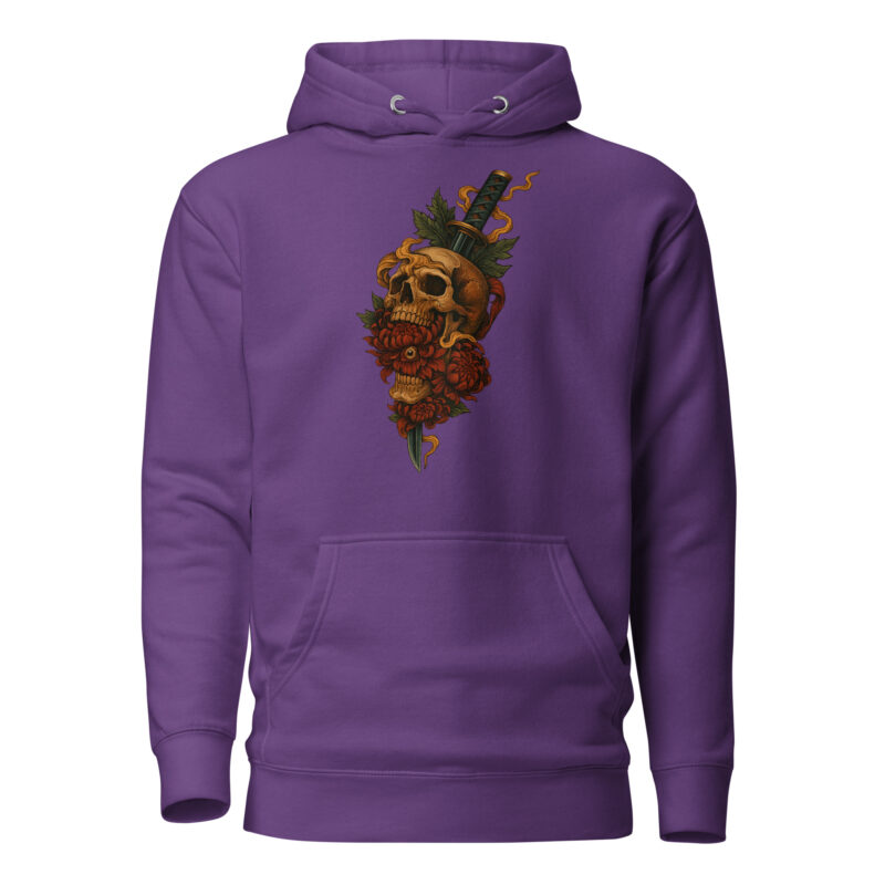 Schädel & Klinge - Das Auge der Vergänglichkeit Unisex-Kapuzenpullover – Hoodies – klamottn.de