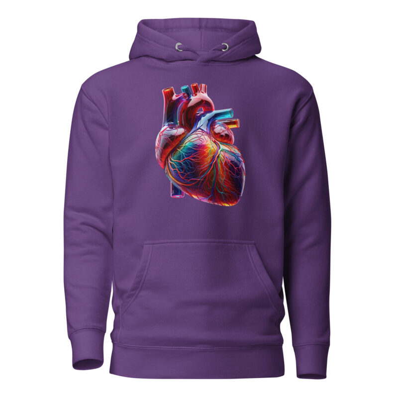 Glas Herz in Farbenpracht Unisex-Kapuzenpullover – Hoodies – klamottn.de