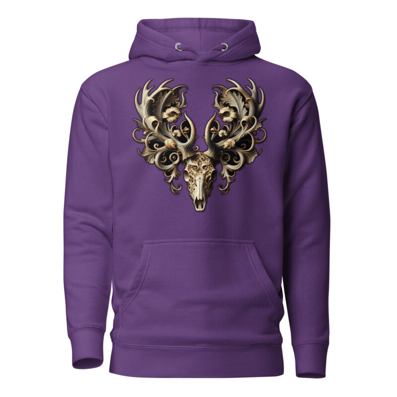 Ornamentaler Hirschschädel Unisex-Kapuzenpullover – Hoodies – klamottn.de