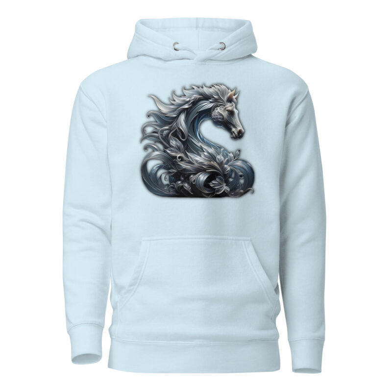 Majestät des silbernen Pferdes Unisex-Kapuzenpullover – Hoodies – klamottn.de