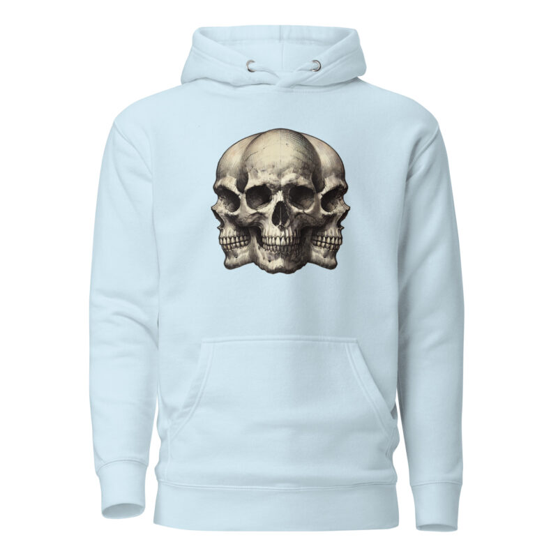 Dreifacher Totenschädel Unisex-Kapuzenpullover – Hoodies – klamottn.de