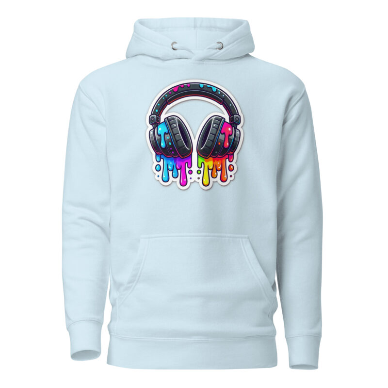 Kopfhörer im Farbrausch Unisex-Kapuzenpullover – Hoodies – klamottn.de