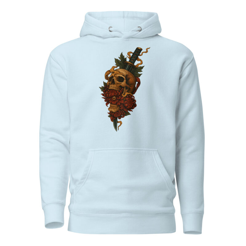 Schädel & Klinge - Das Auge der Vergänglichkeit Unisex-Kapuzenpullover – Hoodies – klamottn.de