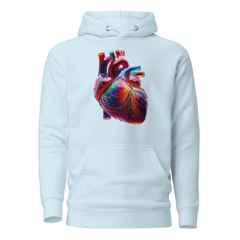 Glas Herz in Farbenpracht Unisex-Kapuzenpullover – Hoodies – klamottn.de