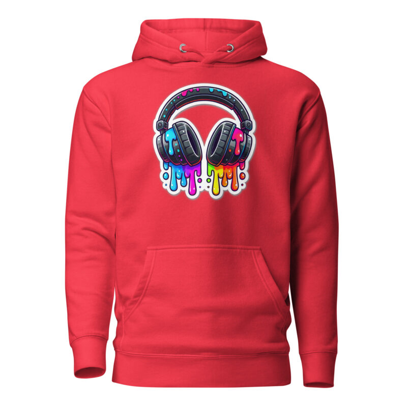 Kopfhörer im Farbrausch Unisex-Kapuzenpullover – Hoodies – klamottn.de