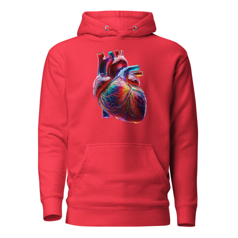 Glas Herz in Farbenpracht Unisex-Kapuzenpullover – Hoodies – klamottn.de