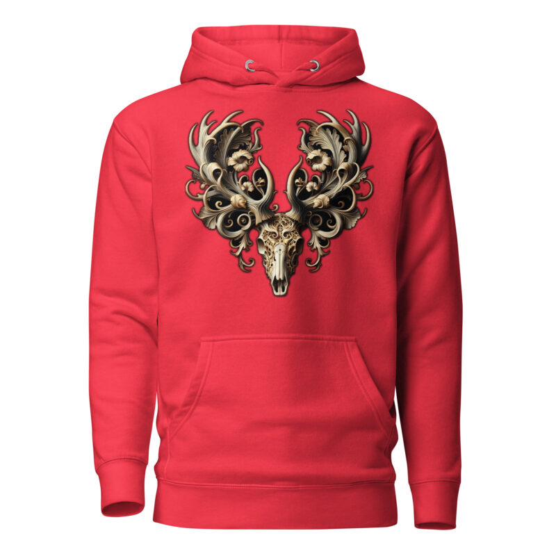 Ornamentaler Hirschschädel Unisex-Kapuzenpullover – Hoodies – klamottn.de