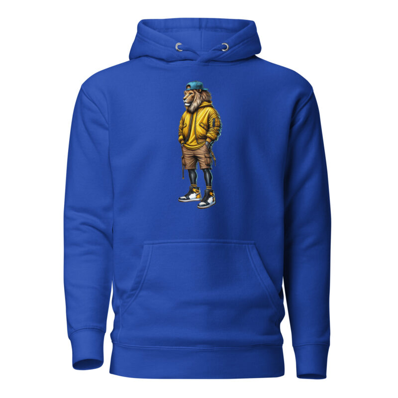 Löwe im Streetwear-Style Unisex-Kapuzenpullover – Hoodies – klamottn.de