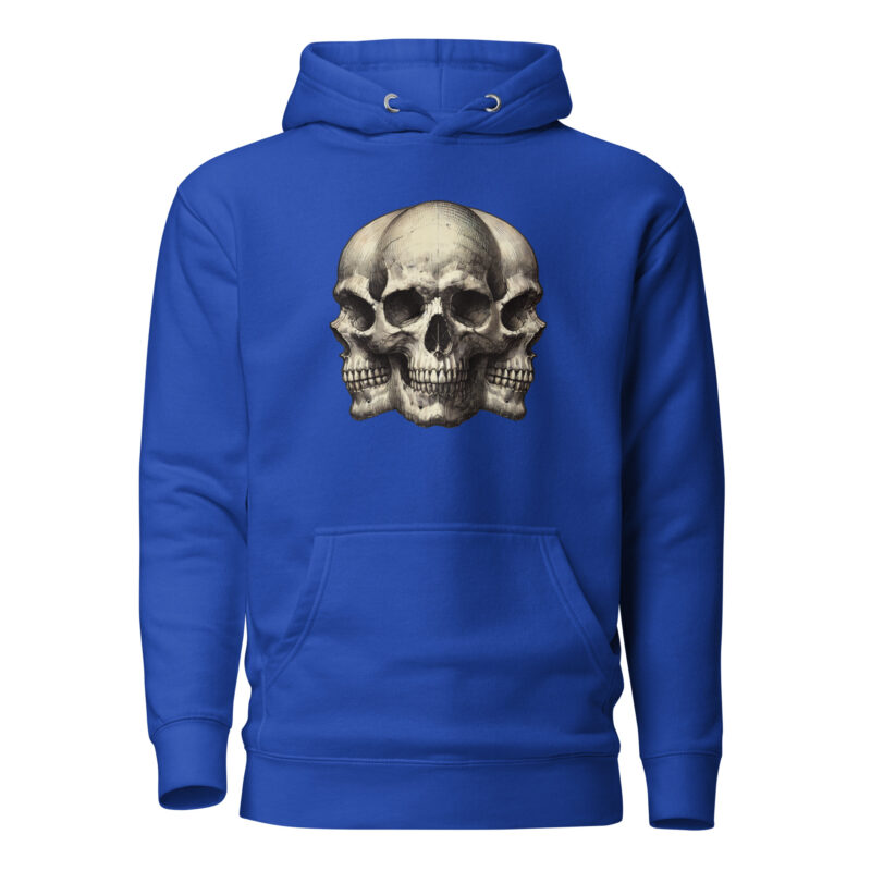 Dreifacher Totenschädel Unisex-Kapuzenpullover – Hoodies – klamottn.de