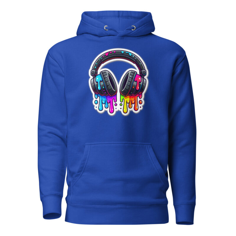 Kopfhörer im Farbrausch Unisex-Kapuzenpullover – Hoodies – klamottn.de